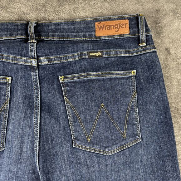 Wrangler Women Jeans High Rise Bold Boot Bootcut Dark Wash 16x32 Tall Long L283 - Picture 5 of 13